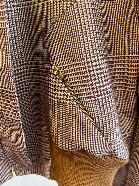 Blouson Cliff laine et cuirs upcyclés