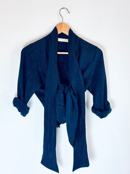 Chemise en soie lurex