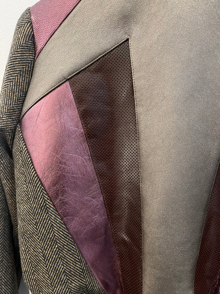 Mitch tweed de laine et cuir