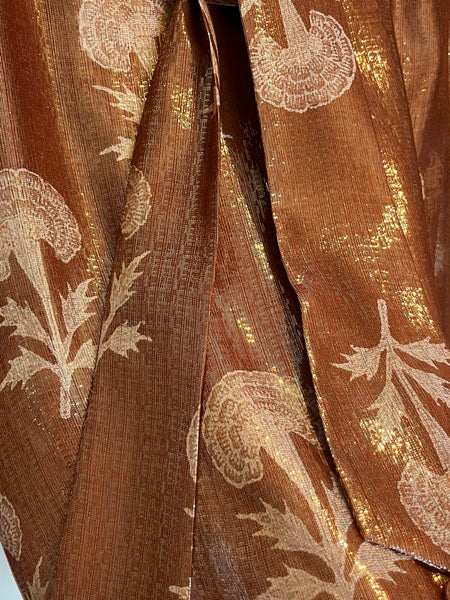 Chemise lavallière saumon lurex