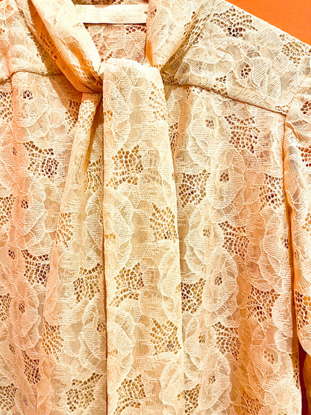 Chemise lavallière dentelle - PALMACCIO