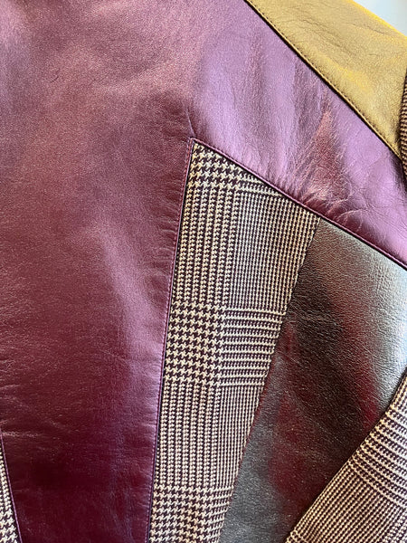 Blouson Cliff laine et cuirs upcyclés