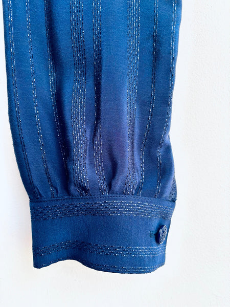 Chemise en soie lurex