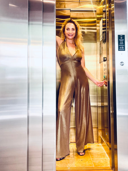 Combinaison en jersey bronze