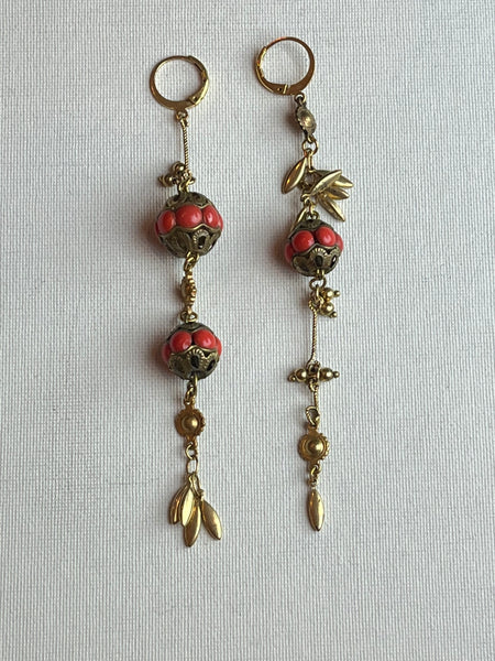 Boucles perles rouges - PALMACCIO