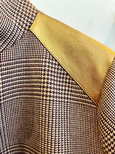 Blouson Cliff laine et cuirs upcyclés