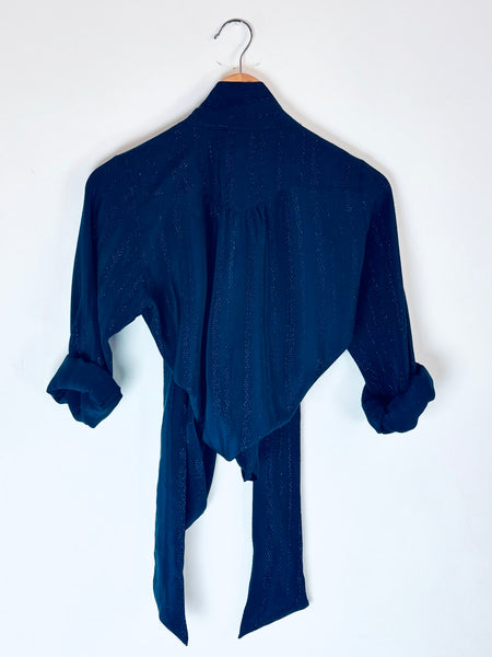 Chemise en soie lurex