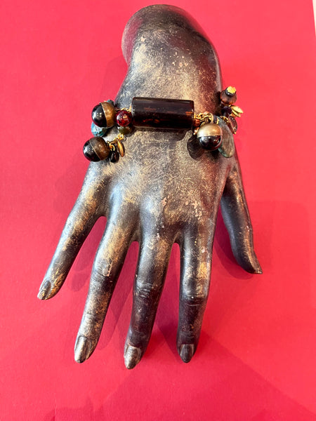 Bracelet gri-gri tons foncés