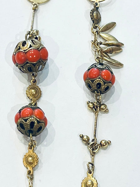 Boucles perles rouges - PALMACCIO