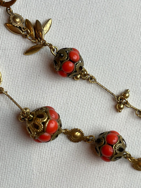 Boucles perles rouges - PALMACCIO