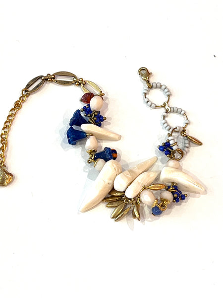 Bracelet gri-gri dents ivoire