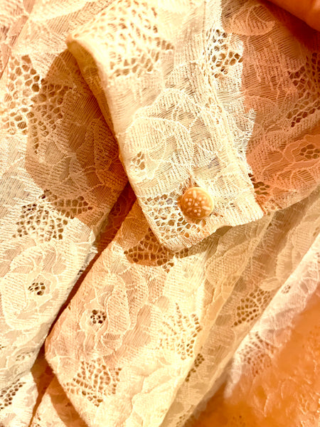 Chemise lavallière dentelle - PALMACCIO