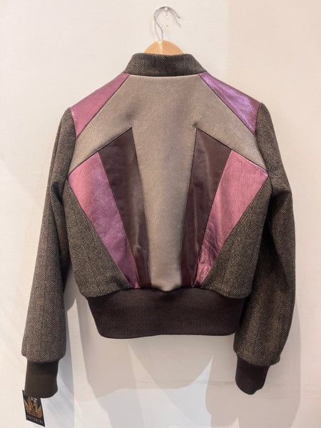 Mitch tweed de laine et cuir