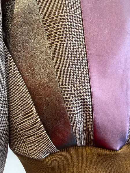 Blouson Cliff laine et cuirs upcyclés