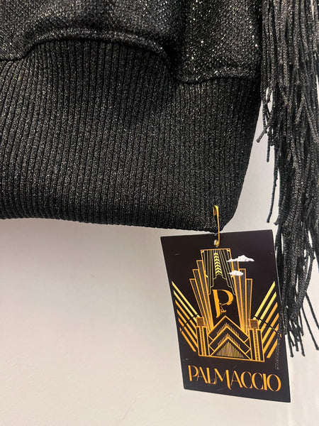 Corsage à franges: Lurex black