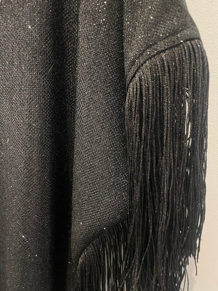 Corsage à franges: Lurex black