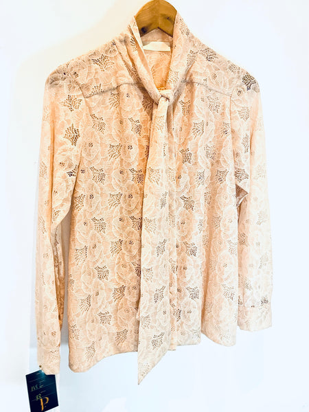 Chemise lavallière dentelle - PALMACCIO