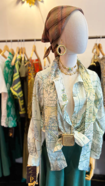 A-Chemise coton soie lavallière - PALMACCIO