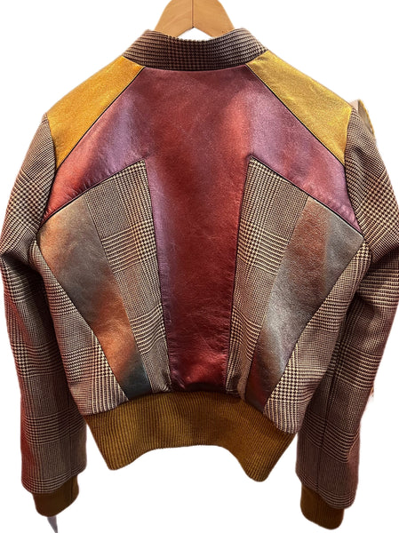 Blouson Cliff laine et cuirs upcyclés
